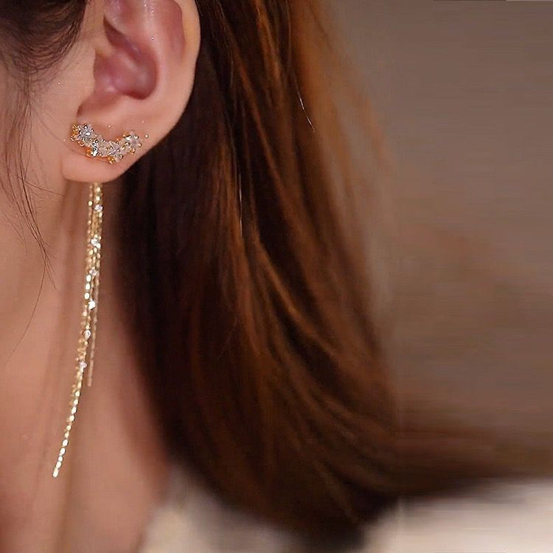 Four Star Tassel Earrings