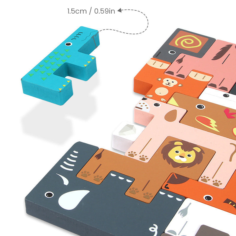 Wooden Russian Blocks Puzzle