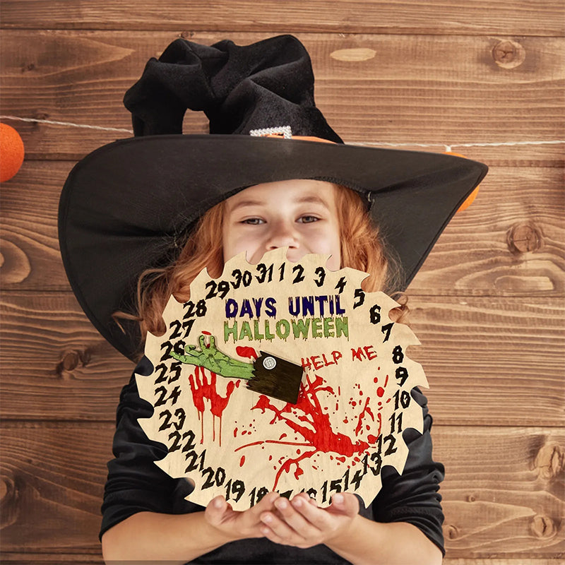 Halloween Countdown Wooden Decoration