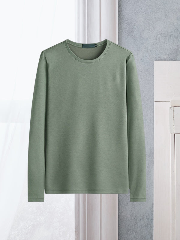 Men's Casual Comfortable Round Neck Long Sleeve T-Shirt