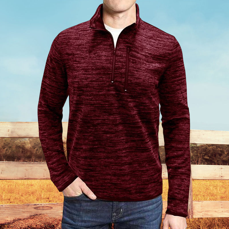 Men's autumn and winter zipper turtleneck t-shirt