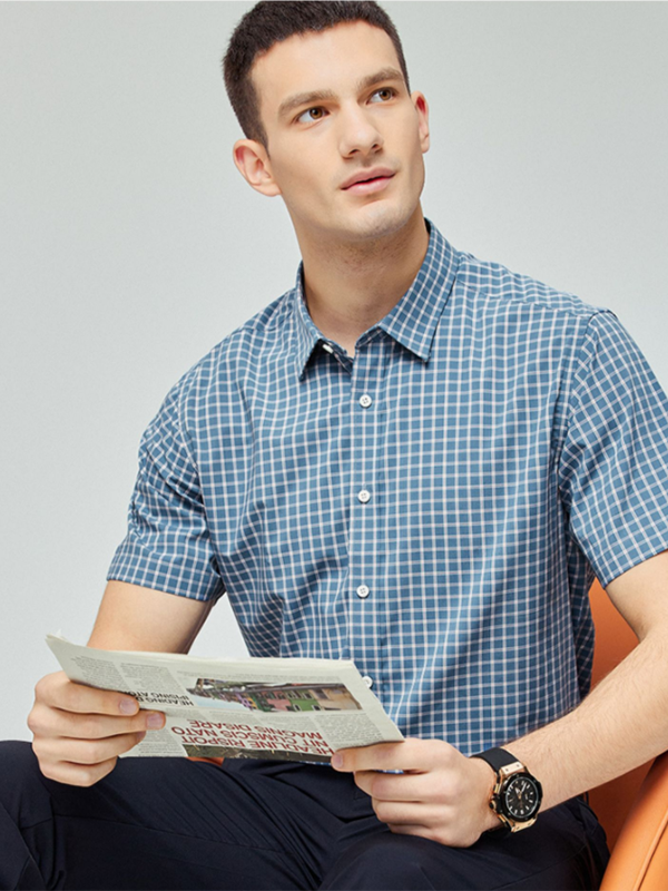 Men's Checkered Short Sleeve Shirt