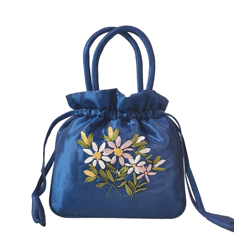 Embroidered Floral Pattern Pouch