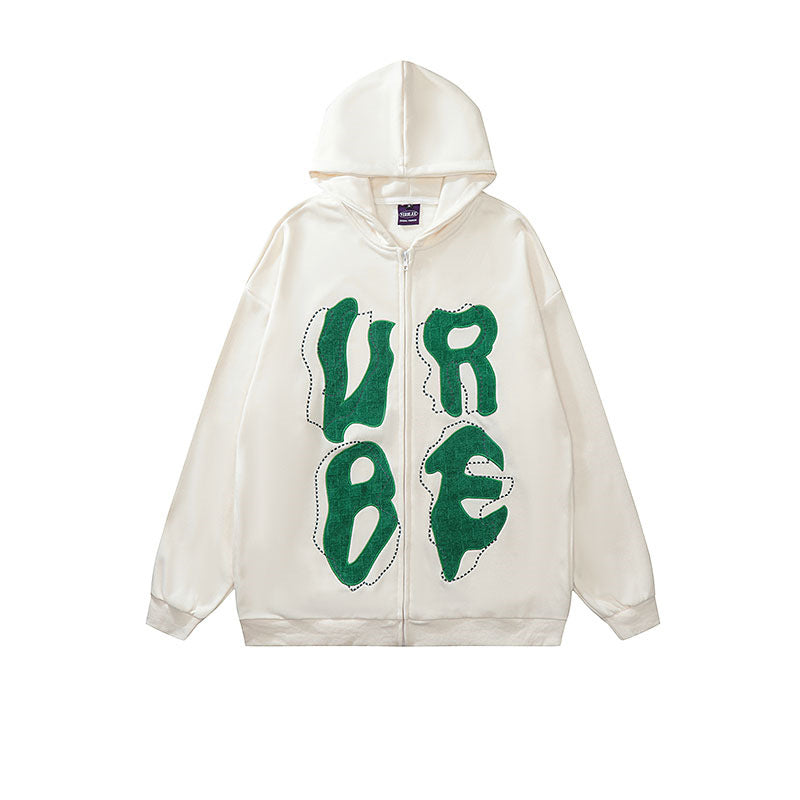 Letter Embroidered Hoodie