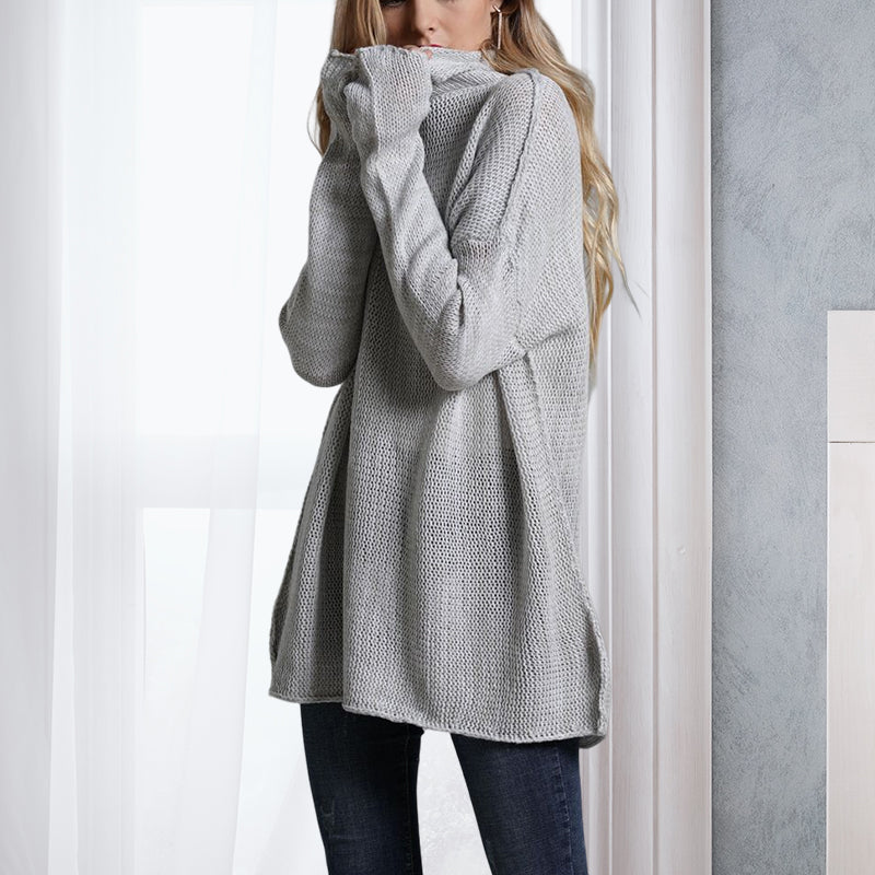 Turtleneck Long Solid Sweater