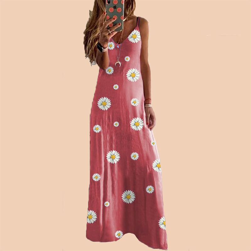 Daisy Print Slip Dress