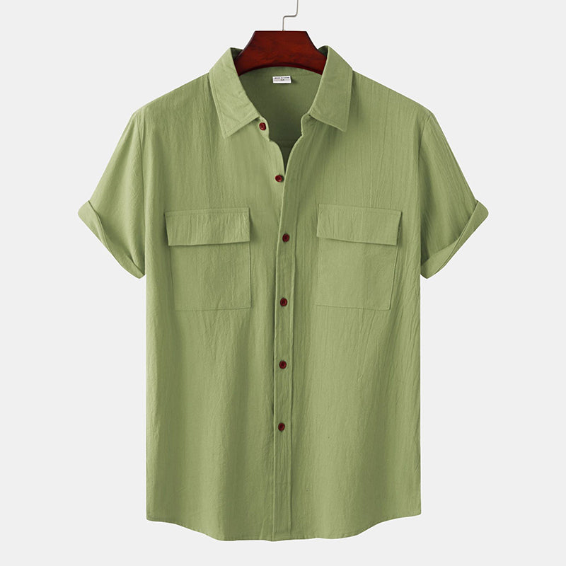 Men's Linen Short Sleeve Shirt