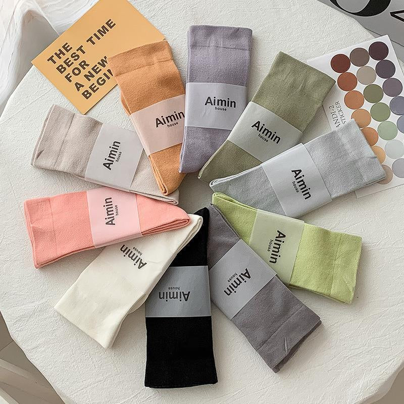 Girls' Solid Color Socks