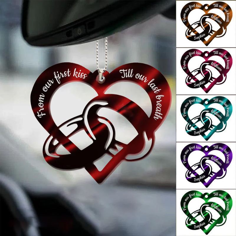 Car Couple Heart Shape Pendant