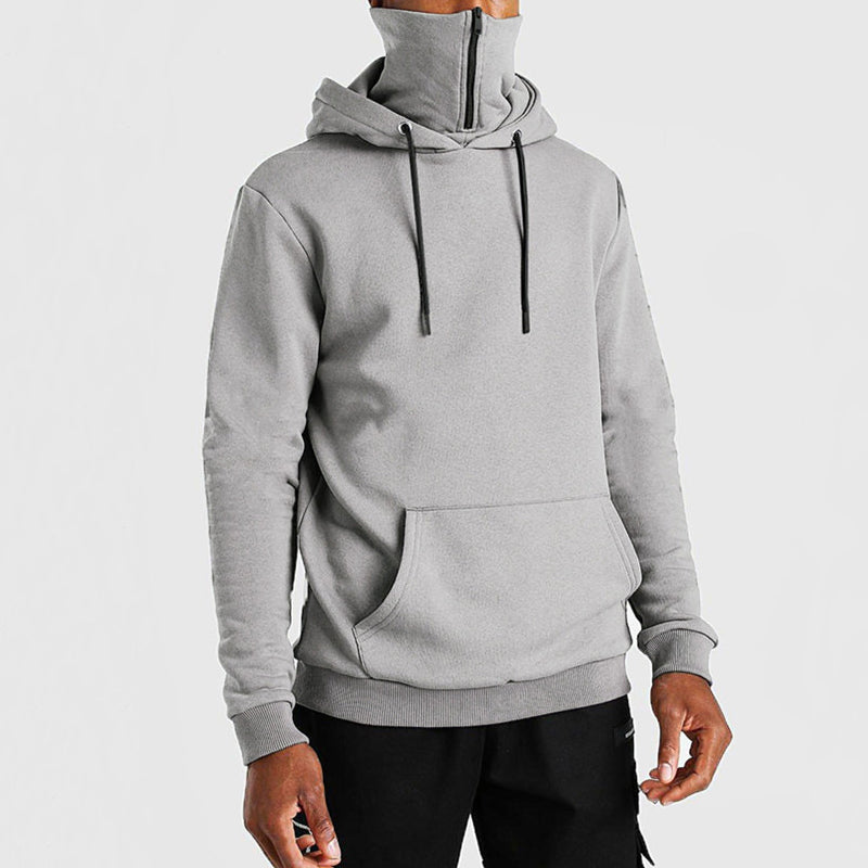 Hooded Face Mask Zip Sweatshirt