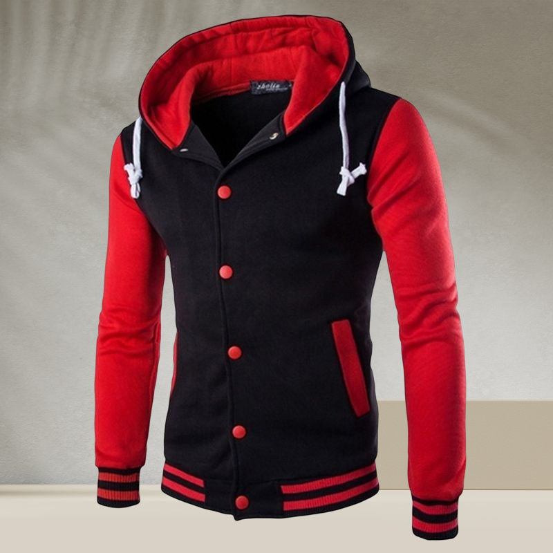 Men's Hooded Baseball Jacket