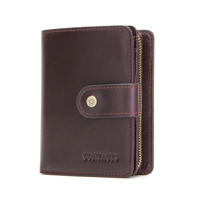Genuine Leather Passport Holder Cover Wallet with Multi Card Slots