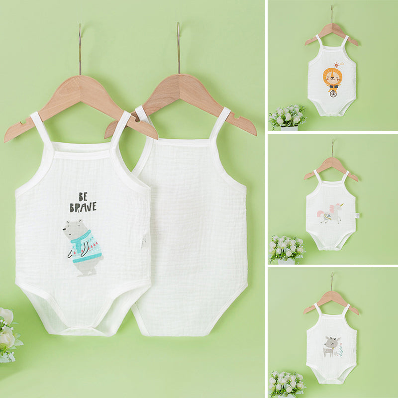 Summer cotton baby sling jumpsuit