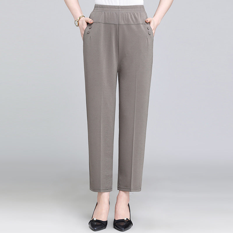 High Waist Cropped Trousers