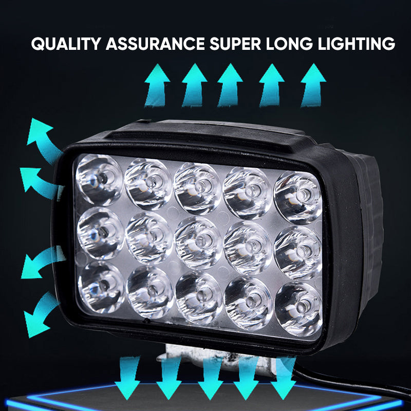 External LED Headlights with 15 Lamp Beads