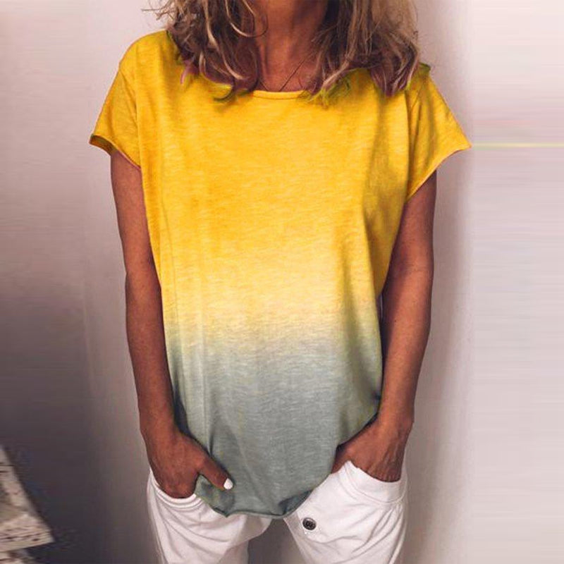 Gradient Rainbow Print T-shirt