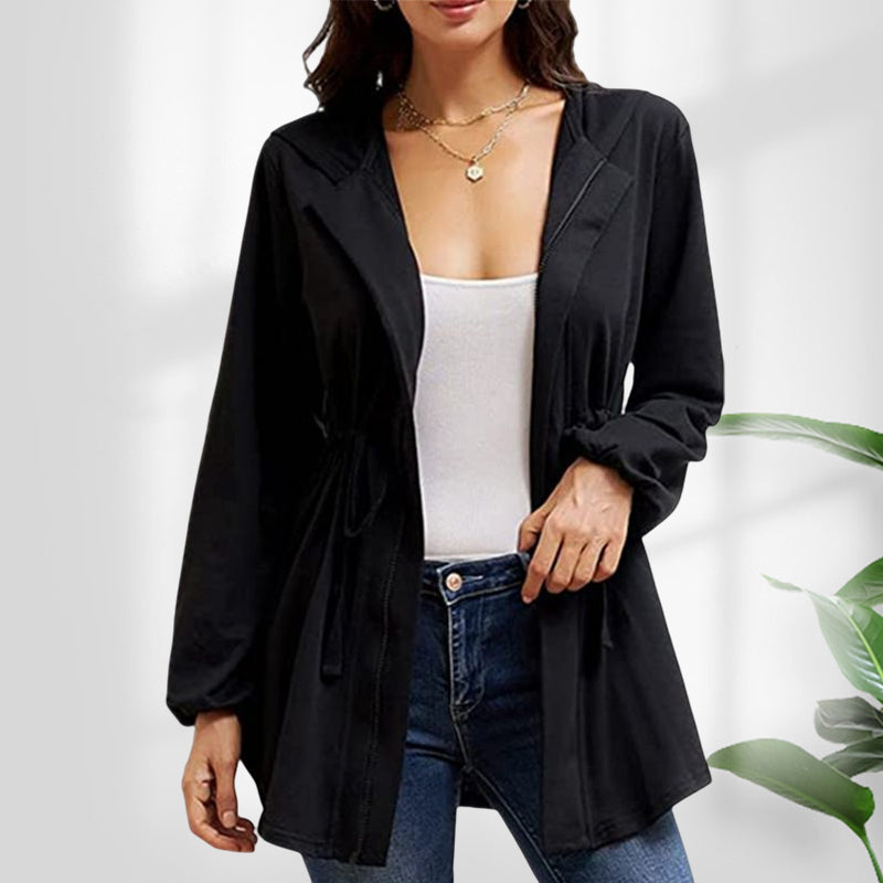 Belted Balloon Sleeve Jacket