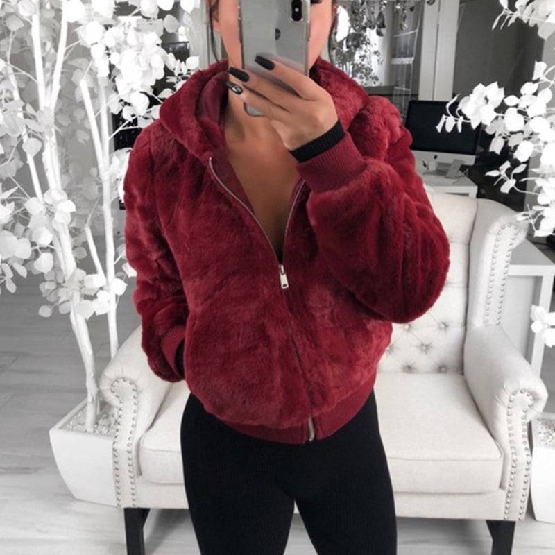 Hooded Plush Jacket