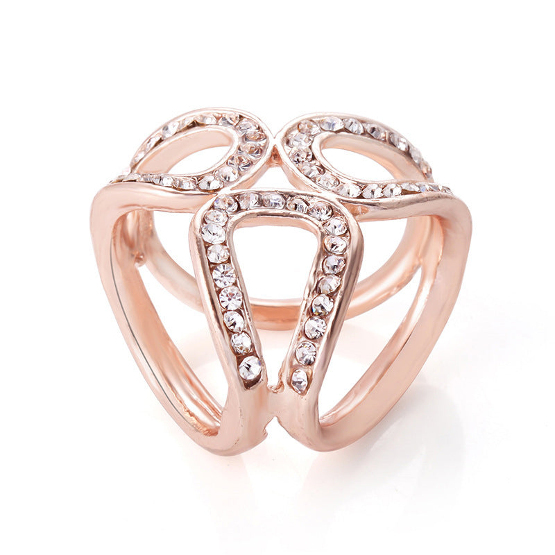 Women's Elegant Pearl Floral Scarf Ring Clip
