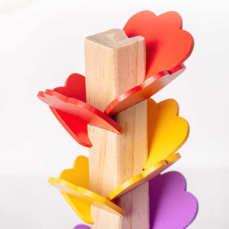 Colorful Wooden Toy with Glass Balls