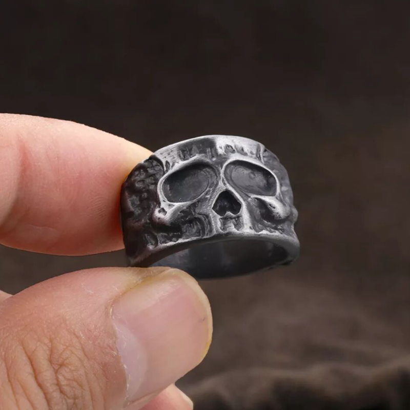 Irregular Punk Style Skull Ring