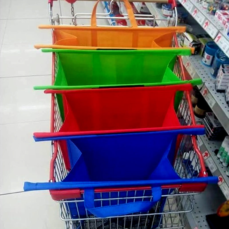 Supermarket Trolley Shopping Bag Thermal Bag(4 pcs)