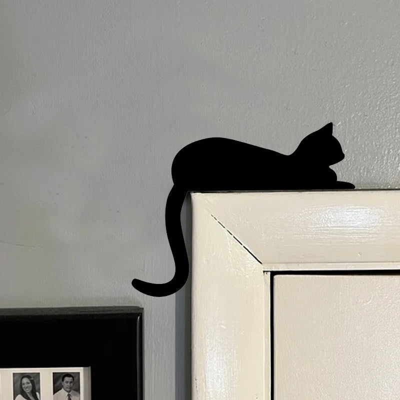Halloween Black Cat Door Corner Sign Decoration