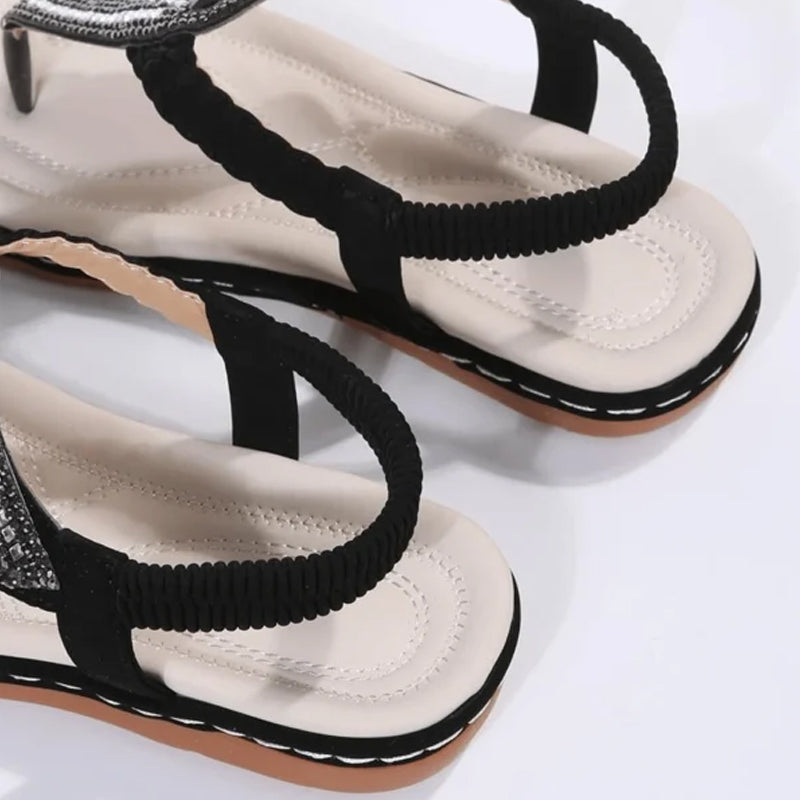 Crystal Rome Fashion Clip Toe Slippers