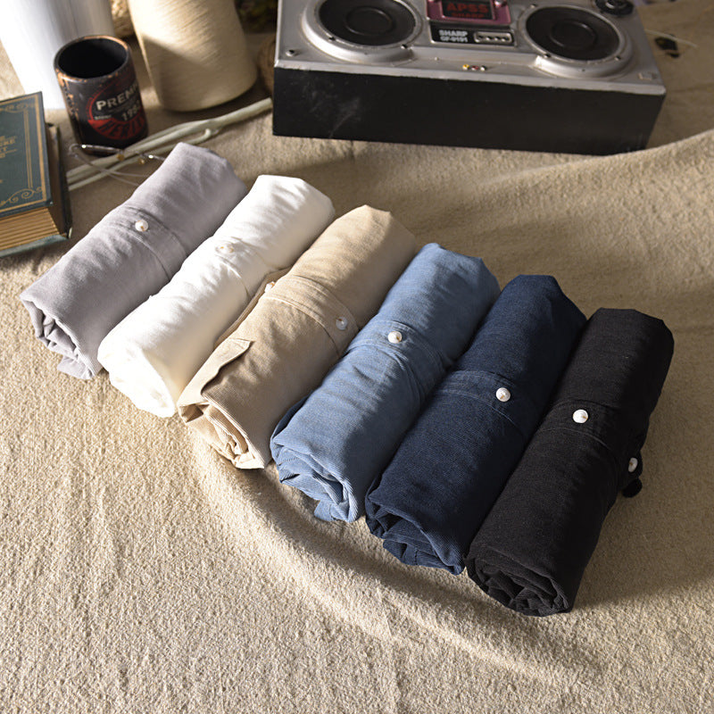 Men's Casual Solid Button Up Shirts