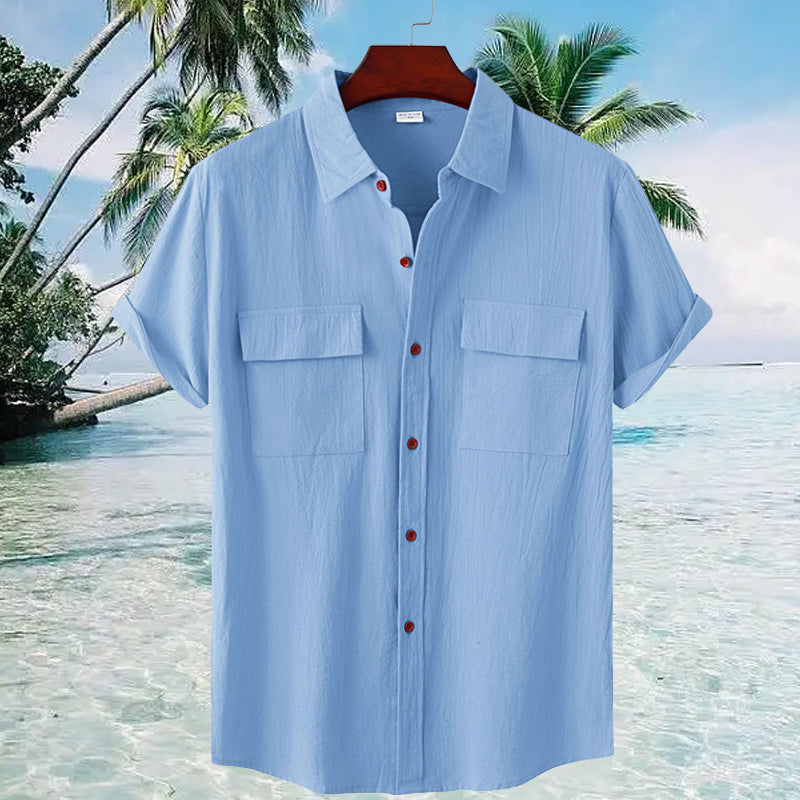 Men's Linen Short Sleeve Shirt