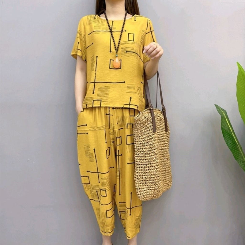 Printed Fashion Two Piece Set