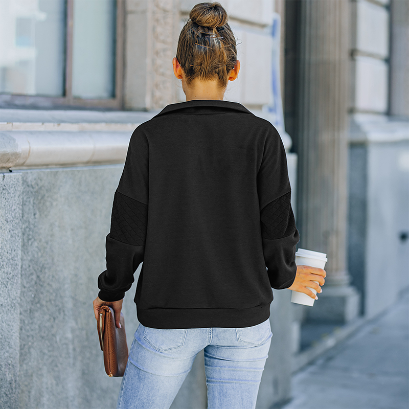 Turtleneck Solid Color Sweatshirt