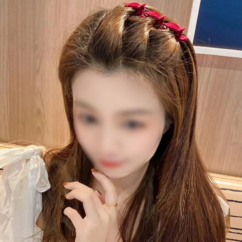 Sparkling Crystal Stone Braided Hair Clips