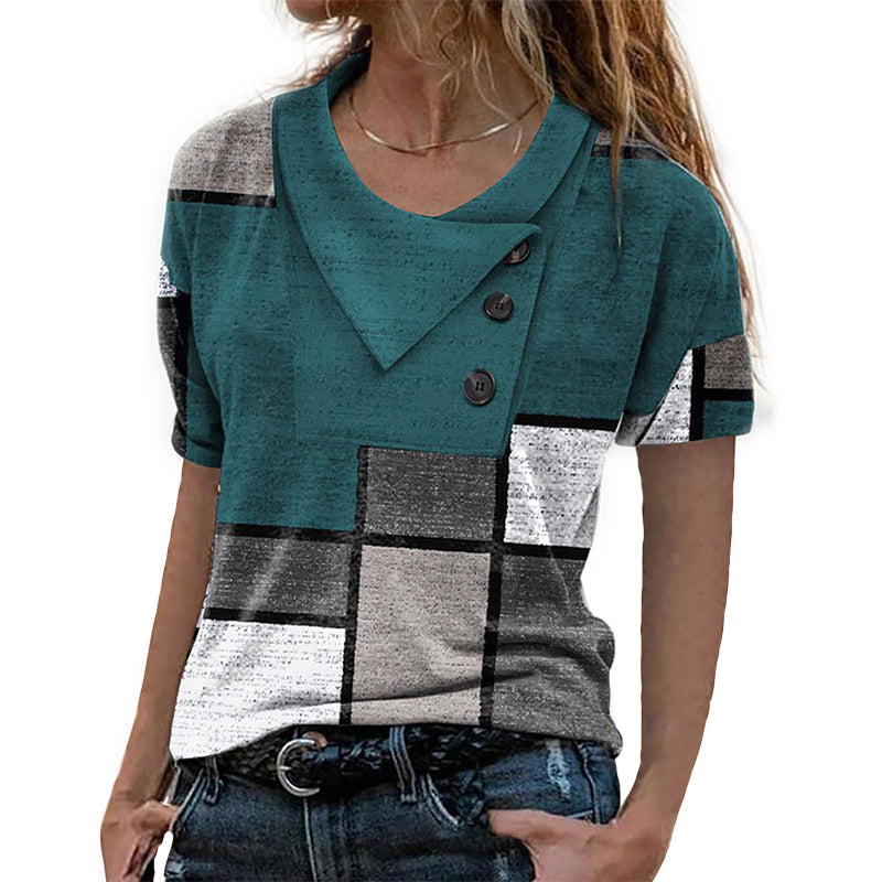 Comfy Short Sleeve Print Top