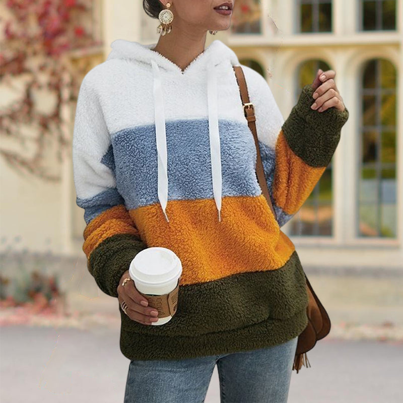 Paneled Plush Sweatshirt