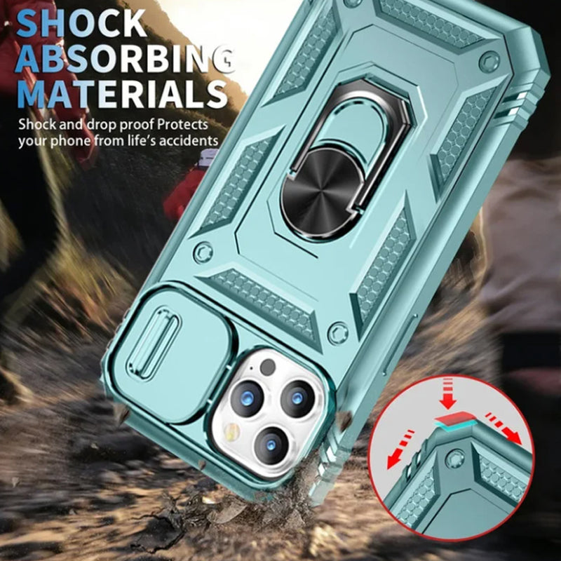 Magnetic Car Finger Ring 3-in-1 Phone Case