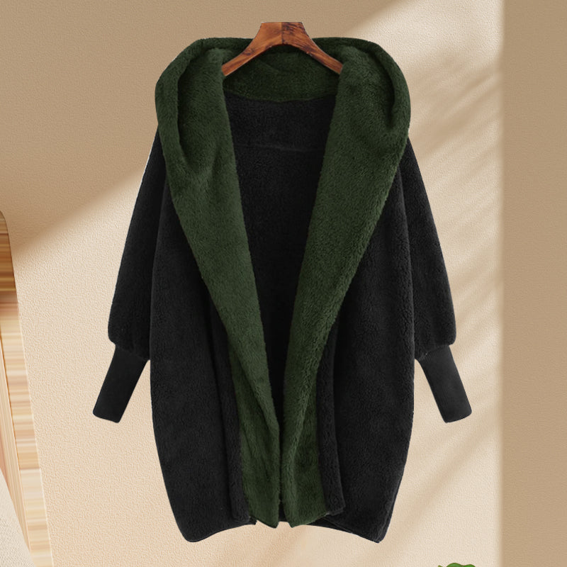 Hooded Loose Fleece Coat