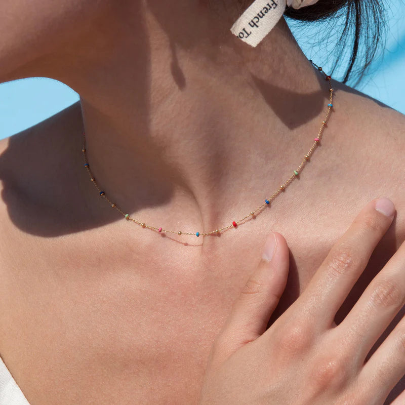 Enamel and Gold Necklace
