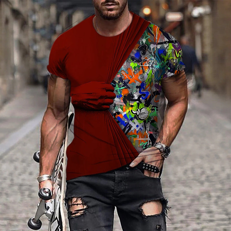 Men's 3D Print Graphic T-shirt
