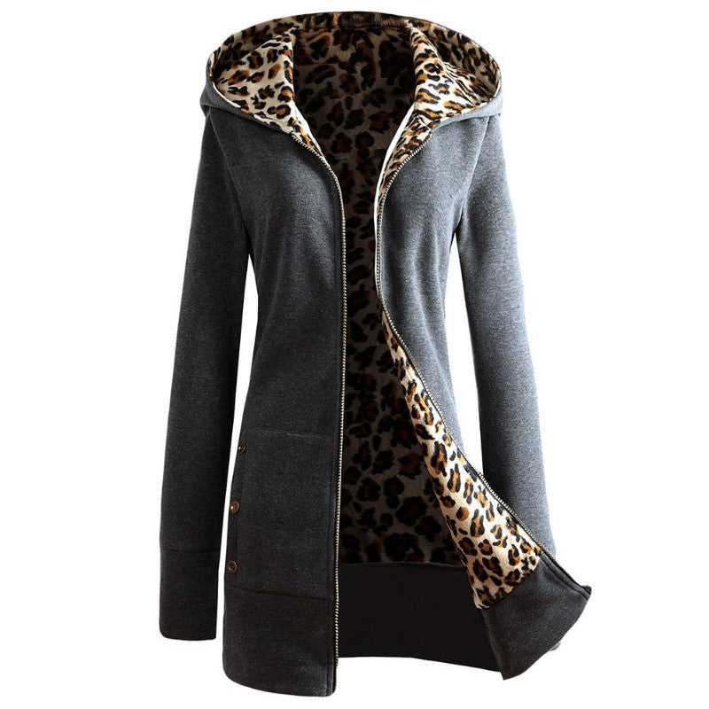 Thickened Leopard Print Coat