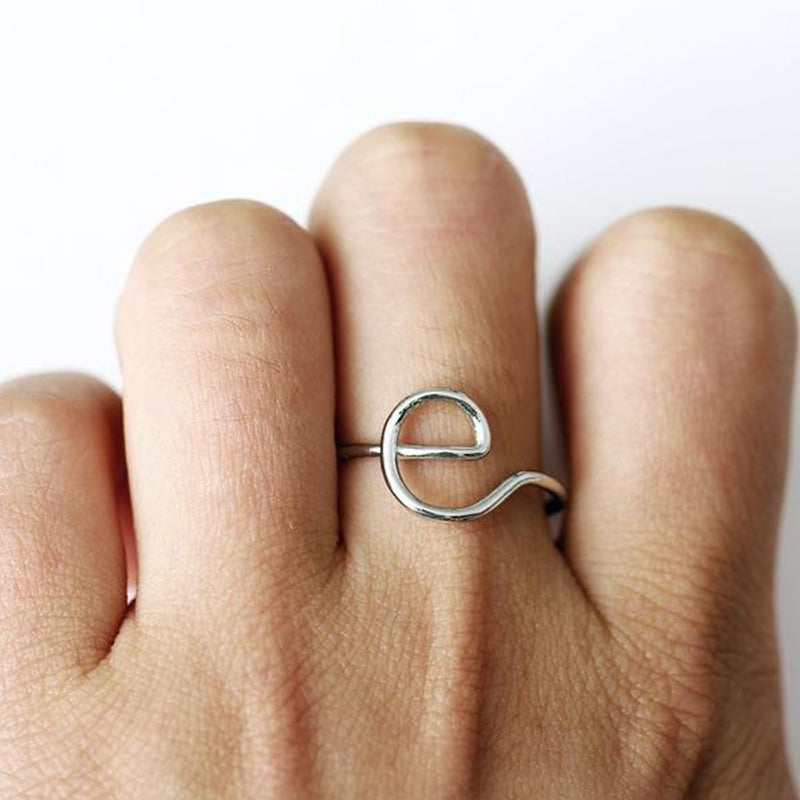 Simple A-Z Letter Ring