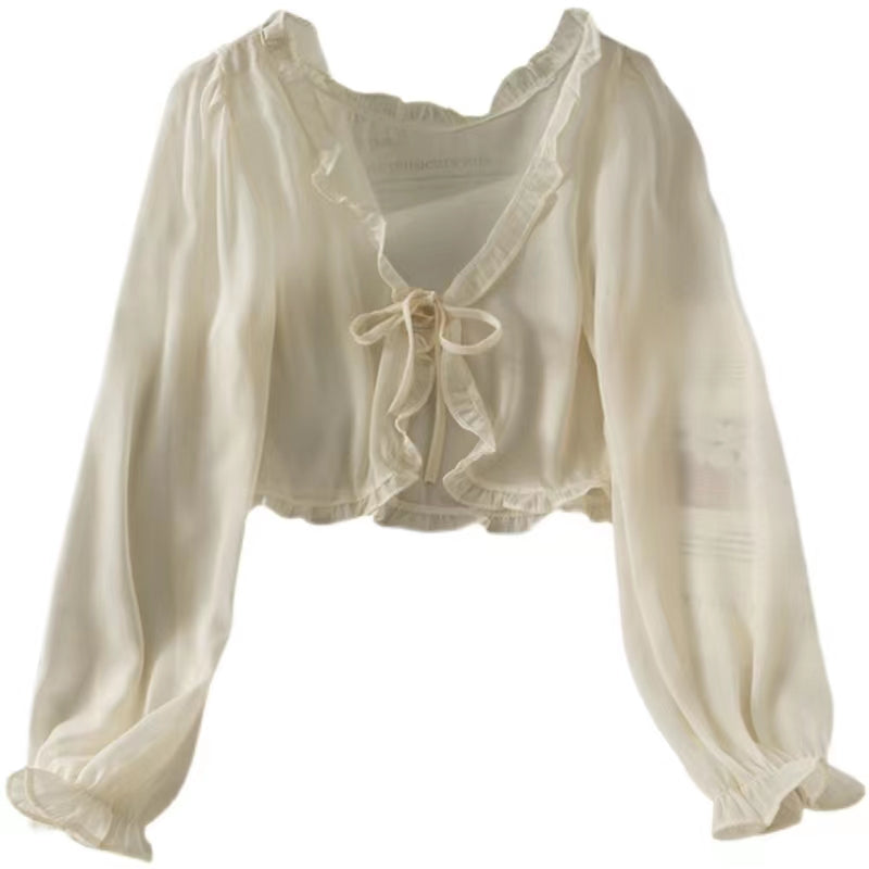 Oversized Clear Bow Tie Shawl