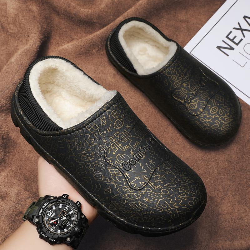 Men's Indoor Warm Plush Cotton Shoes