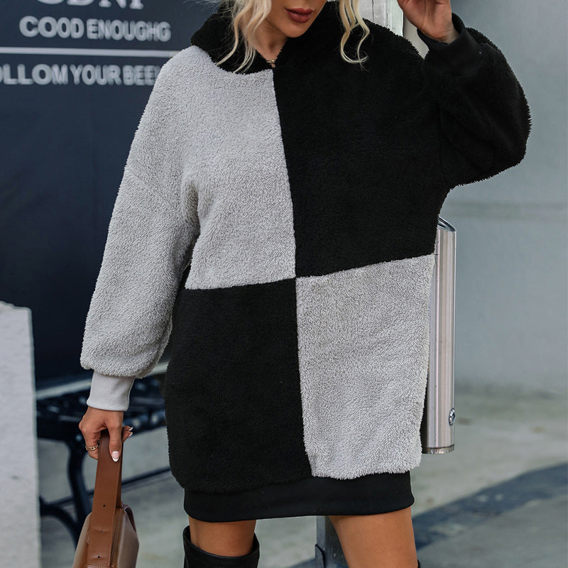 Black and Grey Colorblock Sweatshirt