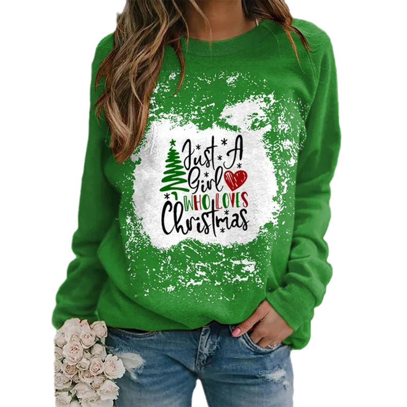 Christmas Motif Print Long-sleeved T-shirt