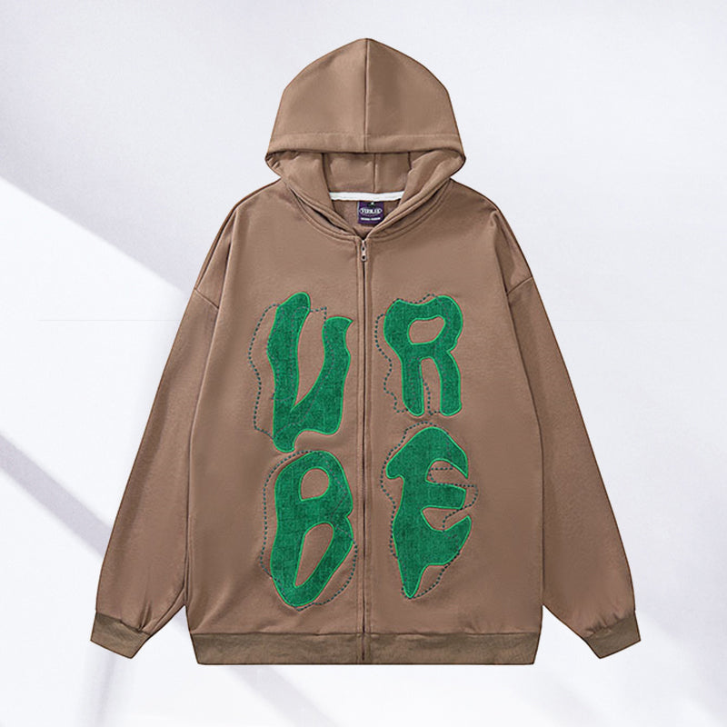 Letter Embroidered Hoodie