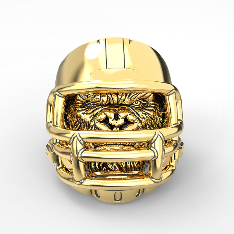 New Trendy Football Helmet Ring