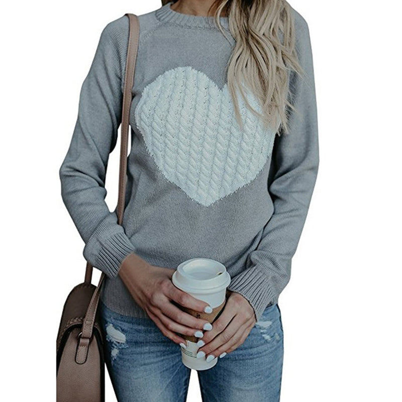 Women's Plus Size Love Sweater Pullover