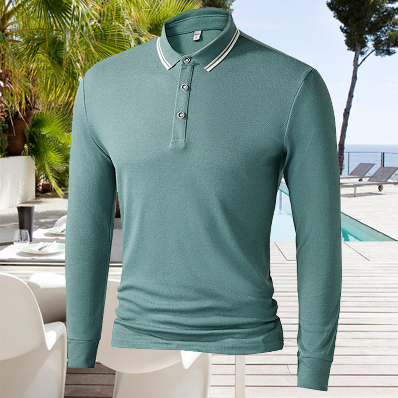 Lapel Solid Color Polo Shirt