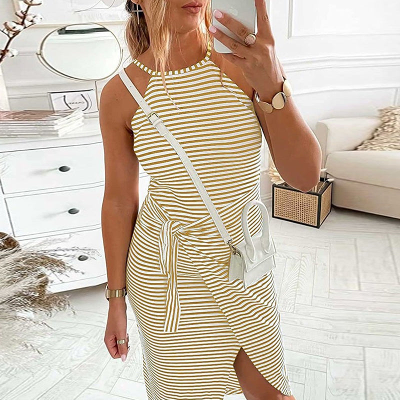 Striped Halter Dress